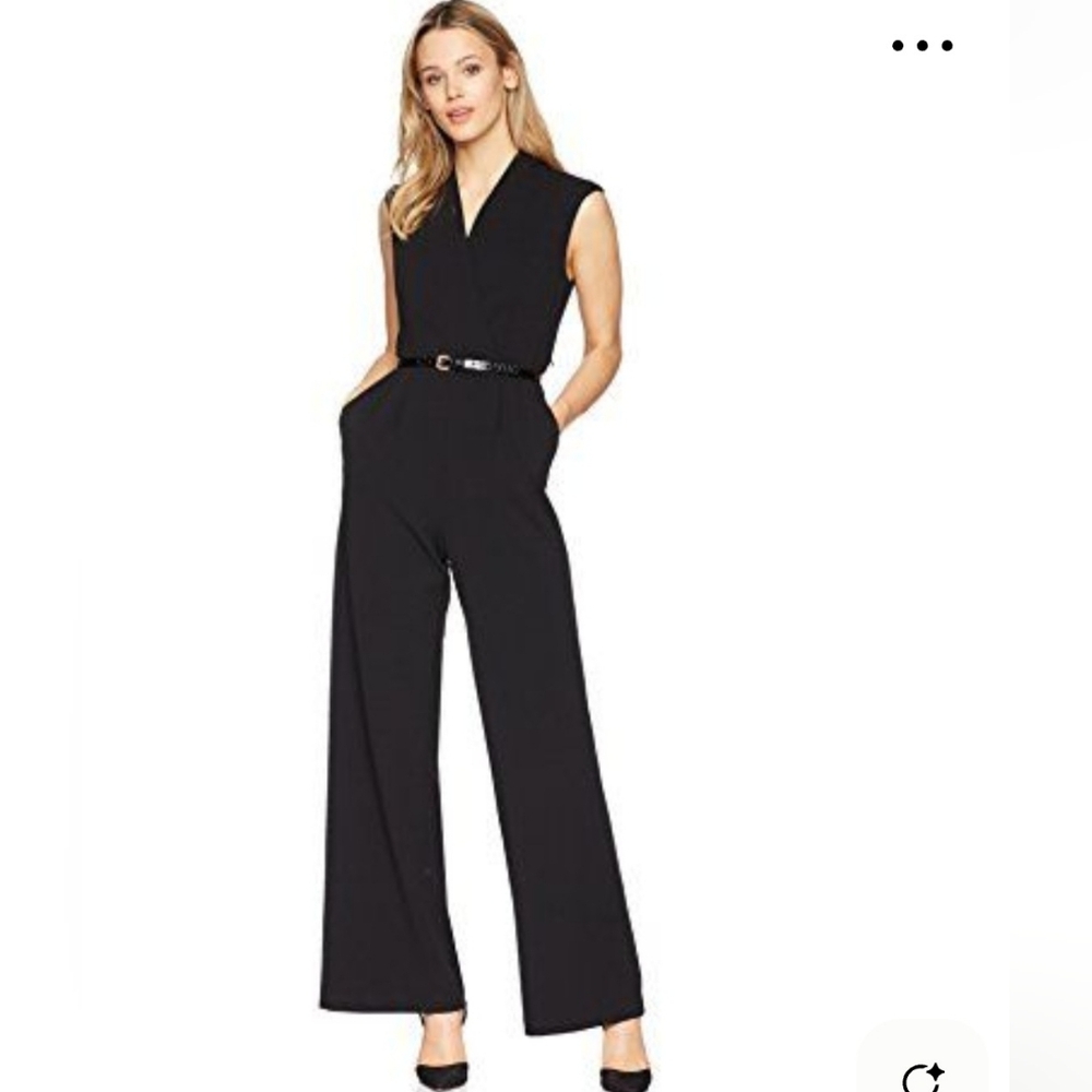 Calvin Klein Black Sleeveless Jumpsuit